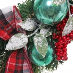 Венок хвойный новогодний «Рождественский день» 50 см, резина, леска, ПВХ (SSQ1914A-50)