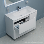 Тумба напольная IDDIS Edifice, белая, 100 см, EDI10WFi95