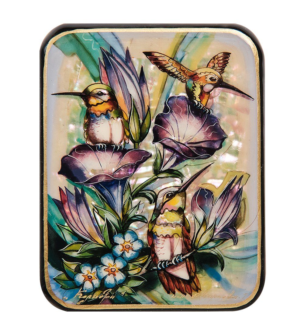 Народные промыслы ШК-55/149-B Шкатулка «Колибри» исп. Маркова