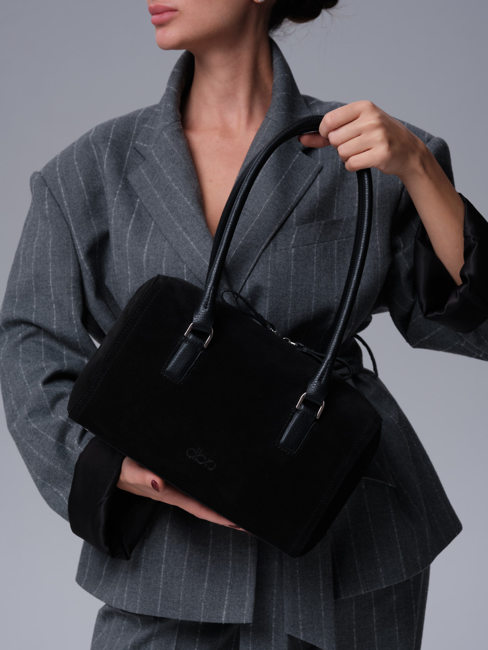 Замшевая сумка DBR 31333 черный велюр