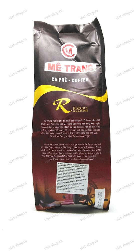 Вьетнамский молотый кофе Me Trang Robusta, Original, 500 гр., мягкая упаковка