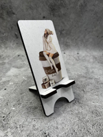 Подставка для телефона деревянная