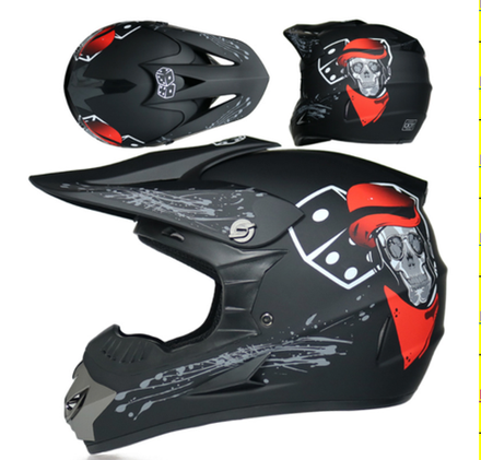 шлем кроссовый ORZ 202-2 чёрный XL