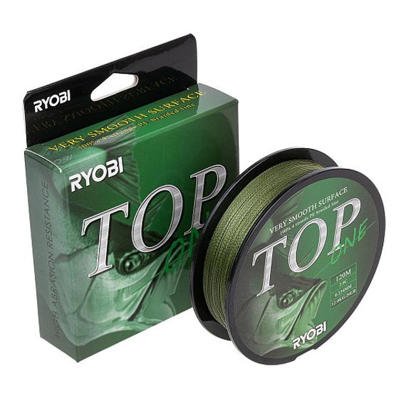 Шнур TOP PE4X-120M 2,0/d-0.234mm Dark green Ryobi