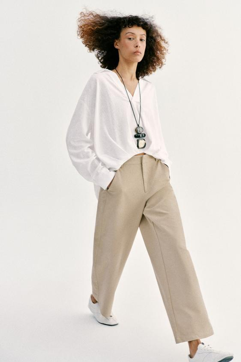 ZARA БРЮКИ BARREL, РЫЖЕВАТО-КОРИЧНЕВЫЙ