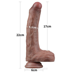 Реалистичный фаллос двуслойный Nature cock (8,5")