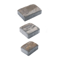 Тротуарная плитка УРИКО, комплект из 3 видов плит, Листопад гладкий Песчаник