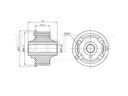 Сайлентблок задний переднего нижнего рычага UNIO RMP-20672