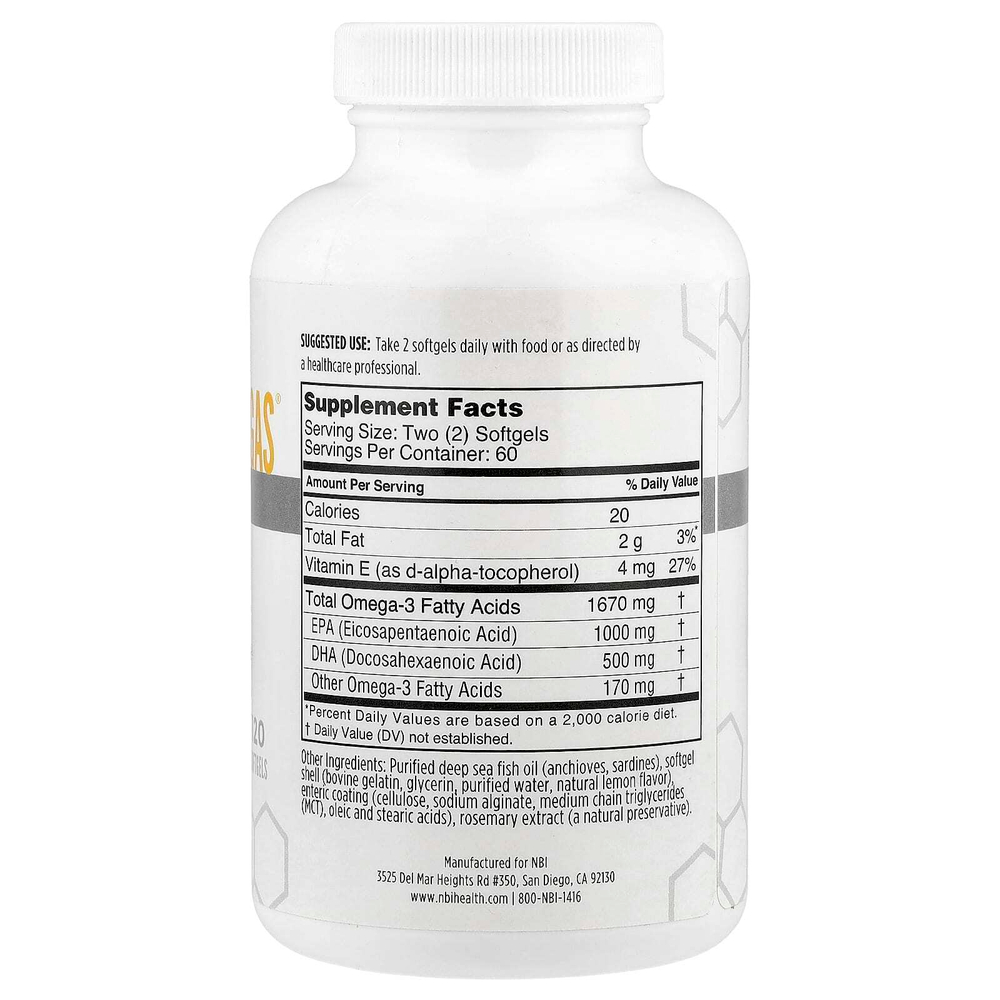 NBI, Best Catch Omegas®, 120 капсул