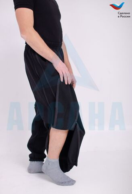 Брюки ортопедические с расширением на голени. Размер S (44-46). Цвет ЧЕРНЫЙ