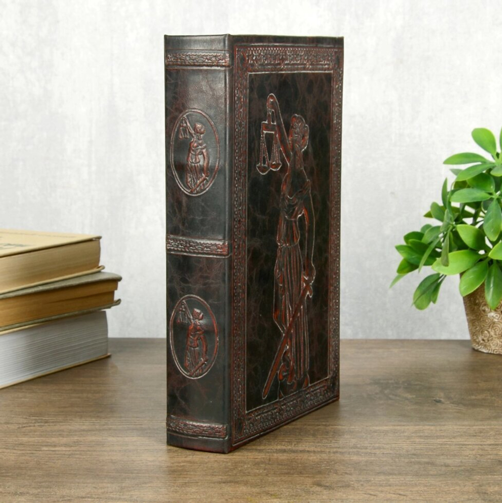 Сейф-книга дерево кожзам "Правосудие" 26х17х5 см