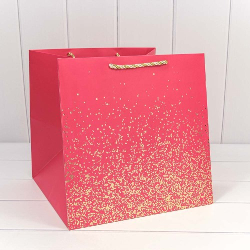 Пакет подарочный 30х30х30см Премиум "Золотые вкрапления" (Микс)