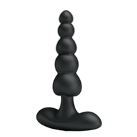 Черный анальный вибростимулятор 12см Pretty Love Corban Anal Vibrator Black BI-040174