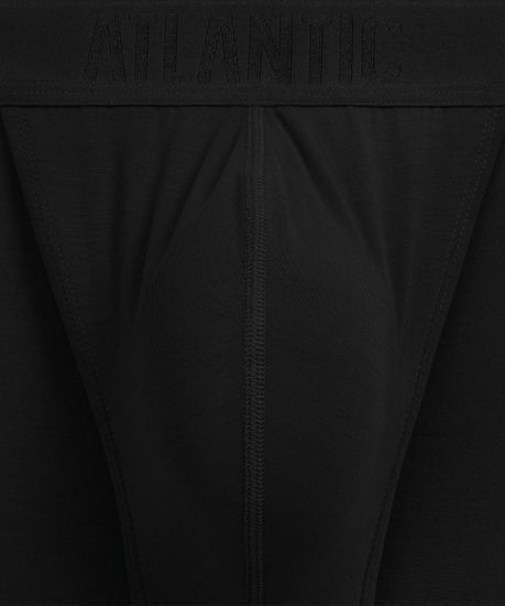 Мужские трусы (1шт) танга Atlantic MP-1591, микромодал, черный