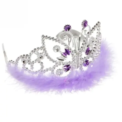 Корона «Фея Бабочка» с пухом, микс