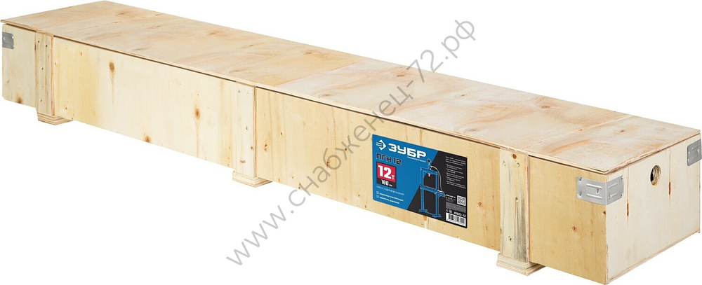 ЗУБР ПГН-12, 12 т, гидравлический пресс с гидронасосом и манометром, Профессионал (43072-12)