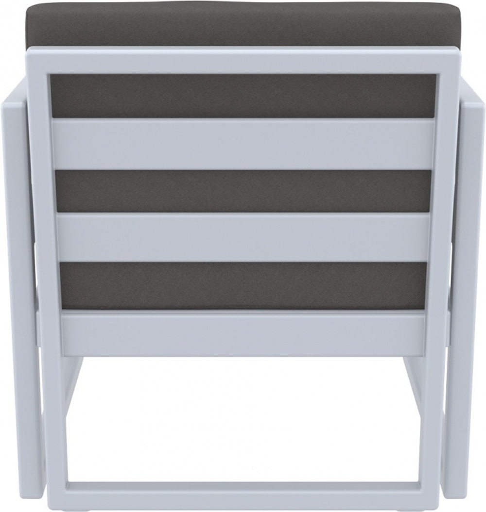 Комплект пластиковой мебели Siesta Contract Mykonos, серебристый, темно-серый