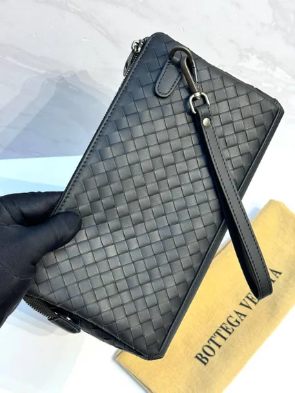 Клатч мужской Bottega Veneta Intrecciato черный