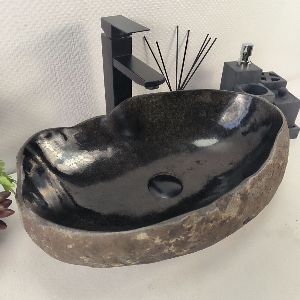 Каменная раковина из речного камня RS-04981 (50*31*15) 0861 из натурального камня