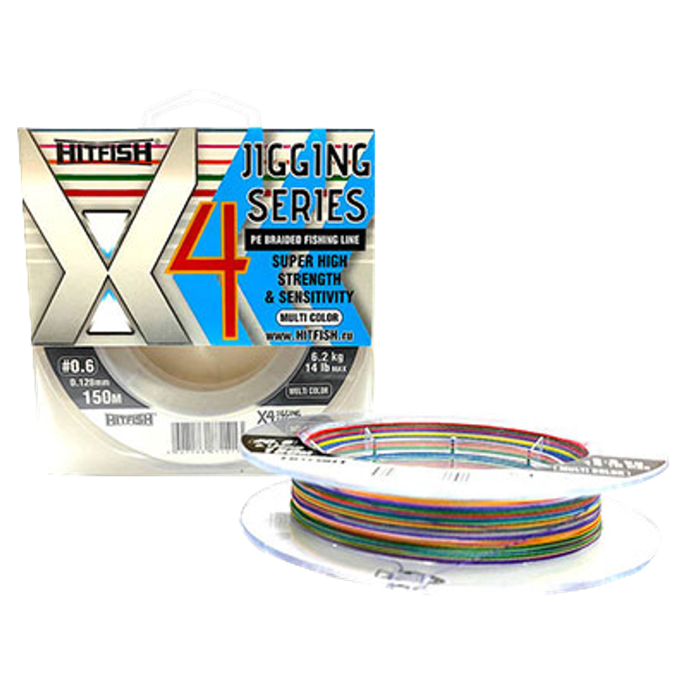 Шнур HitFish X4 Jigging Series Multicolor 150м -