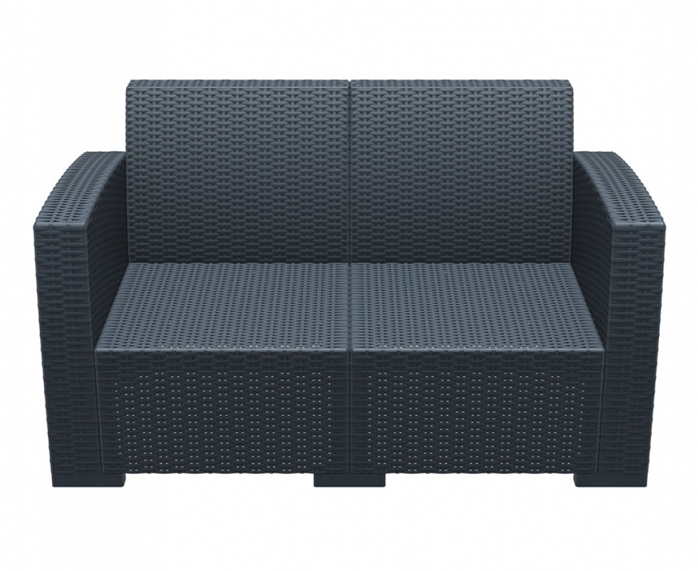 Диван пластиковый плетеный двухместный с подушками Monaco Lounge