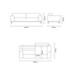 Диван кровать трехместный ENZA HOME NETHA EH53111