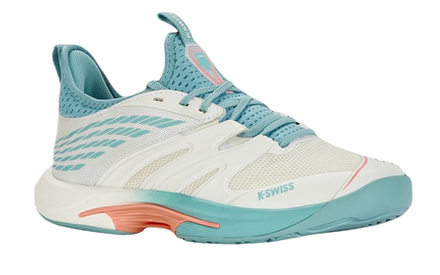 Женские теннисные кроссовки K-Swiss Speed Trac - blanc de blanc/nile blue/desert flower