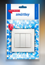 SmartBuy Выключатель 3-клавишный 10А белый, Венера