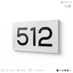 Номер на дверь 512, табличка на дверь для офиса, квартиры, кабинета, аудитории, склада, белая 120х70 мм, Айдентика Технолоджи