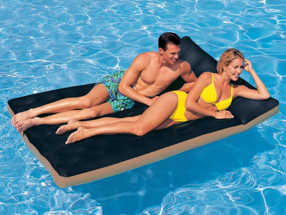 Надувной кемпинговый матрас Intex 127х189х24 см.