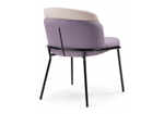 Стул на металлокаркасе Woodville Сиолим сливовый, кремовый, черный глянец