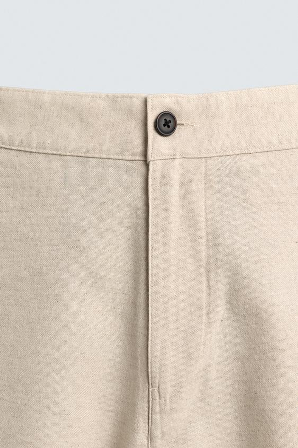 ZARA ШОРТЫ REGULAR FIT ИЗ РЕЛЬЕФНОЙ ТКАНИ, СВЕТЛО-БЕЖЕВЫЙ