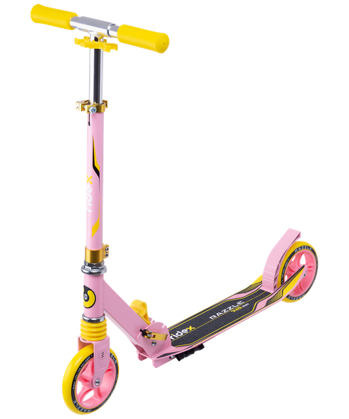 Самокат городской RIDEX Razzle 145 мм, коралловый/желтый