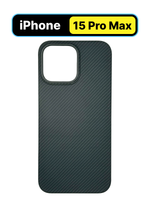 Карбоновый чехол MosSeller для iPhone 15 Pro Max, черный