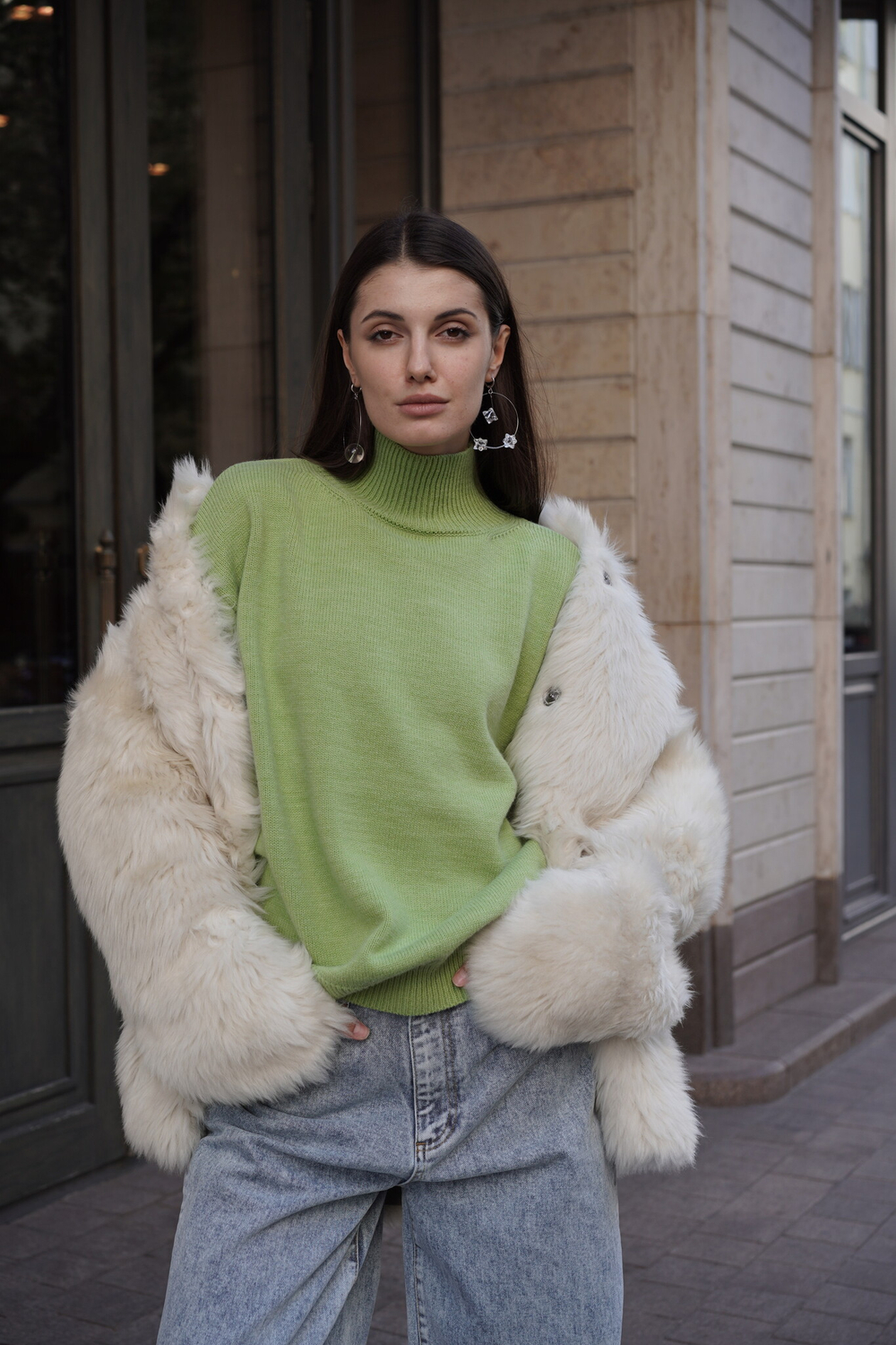 BERIBEGI BOX: короткая дубленка + кожаный тренч