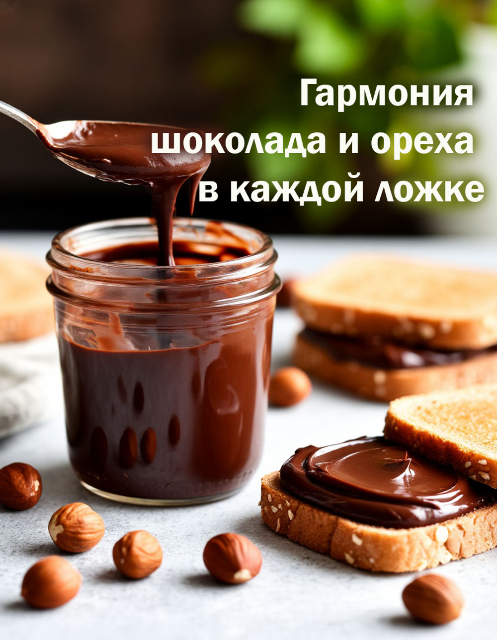 Тёмная шоколадная паста 2кг с лесным орехом