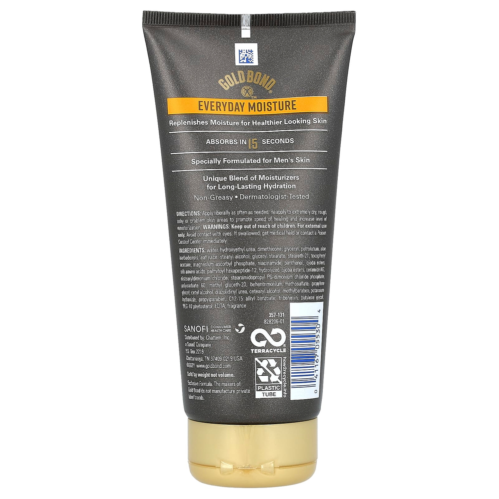 Gold Bond, Men's Essentials, ежедневный крем для тела и рук, для нормальной и сухой кожи, 184 г (6,5 унции)