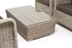 "Гляссе" лаунж-зона из искусственного ротанга, цвет бежевый