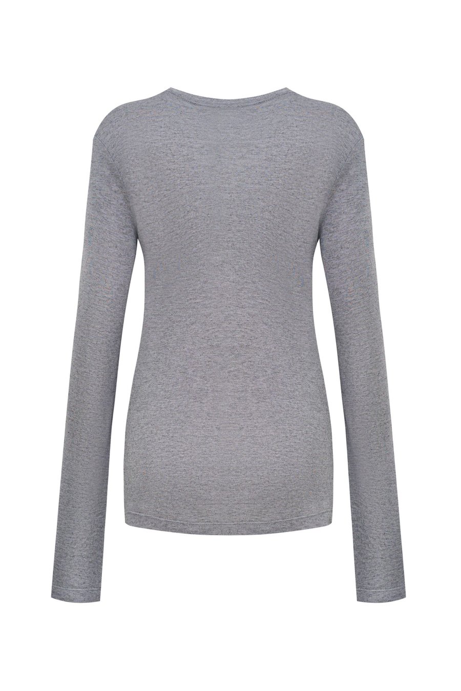 Лонгслив из смесового кашемира, Серый