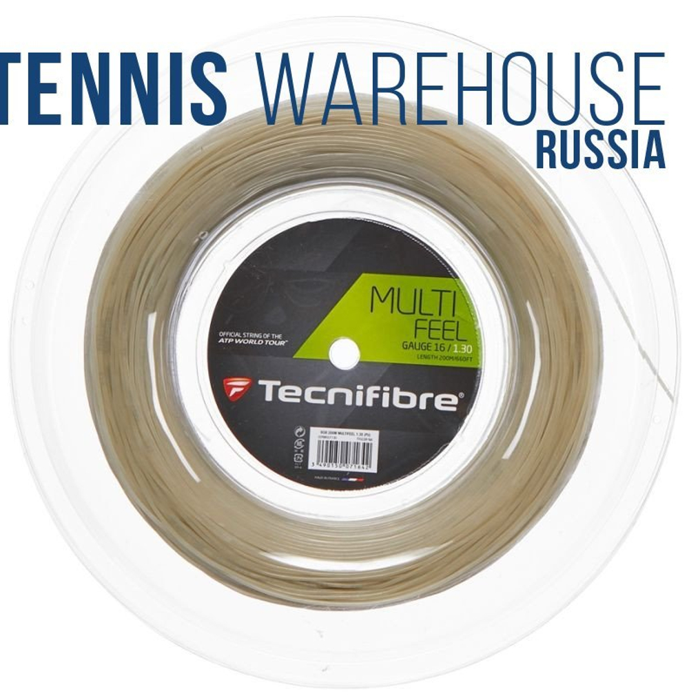 Теннисные струны Tecnifibre Multifeel (200 m) - натуральные