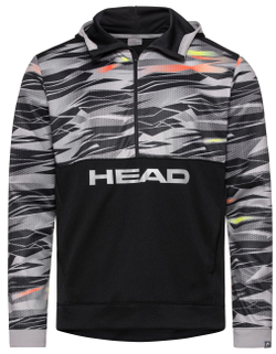 Мужская теннисная кофта Head Slider Hoodie M - black/grey/red