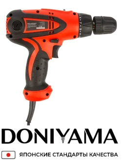 Шуруповёрт / дрель - шуруповёрт DONIYAMA 1400 Вт ДВУХСКОРОСТНОЙ УСИЛЕННЫЙ СТАЛЬНОЙ РЕДУКТОР