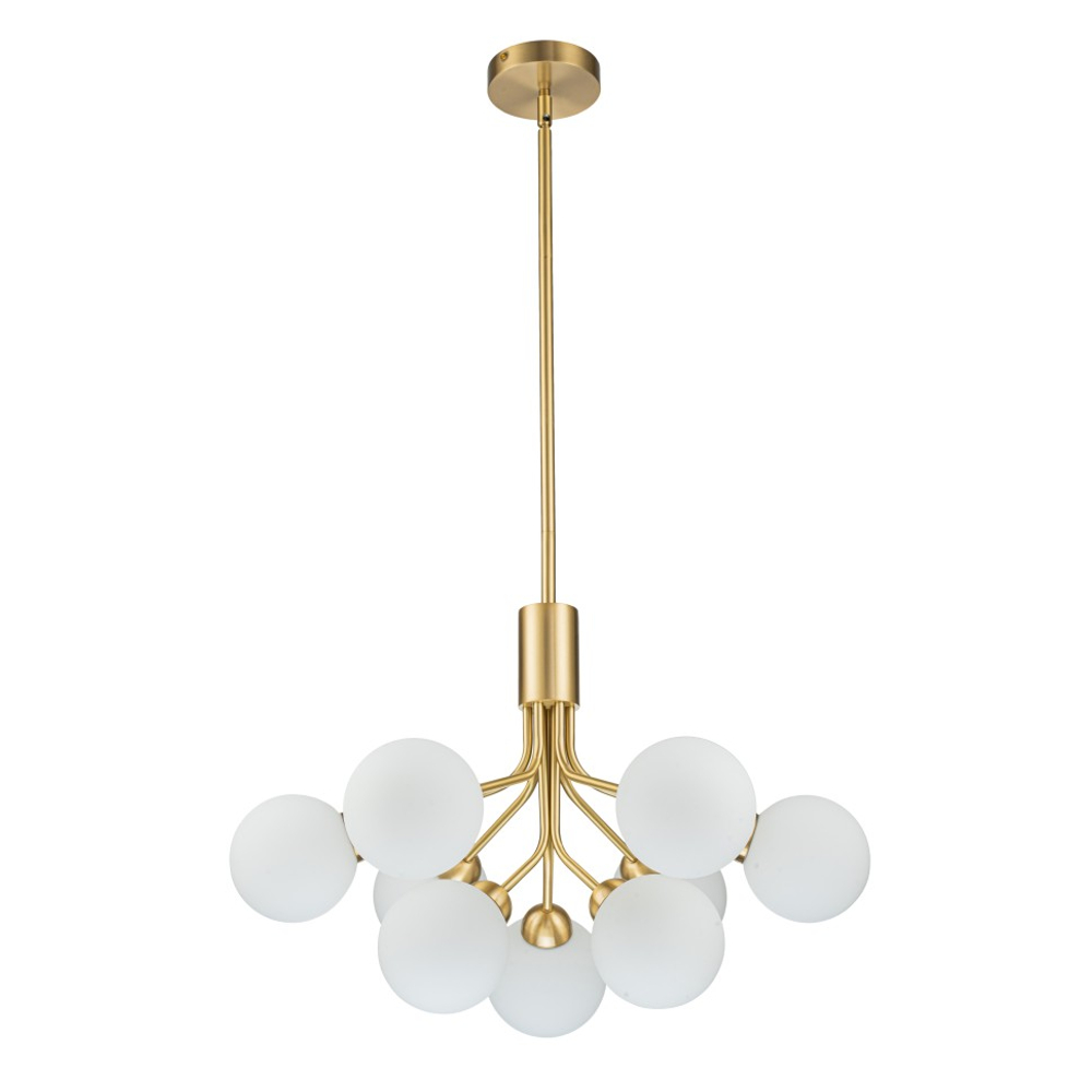 Подвесная люстра Belfast Bryson L-8130-6+3 BR GL Латунь / Стекло