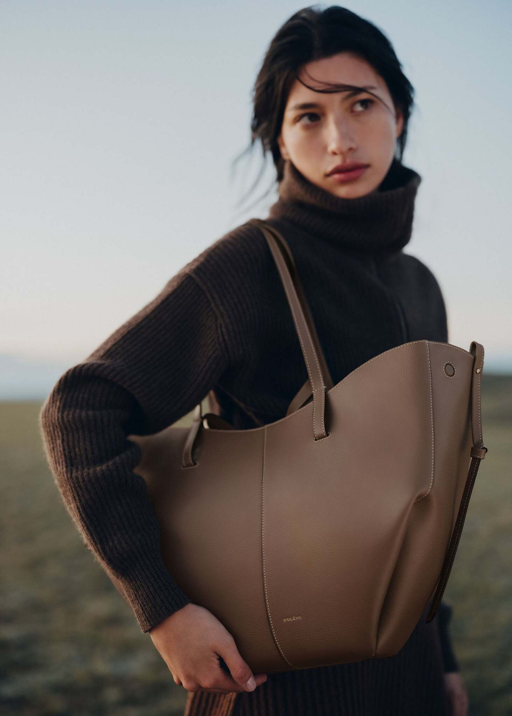 Сумка Polene Cyme EDITION TEXTURED ROOT