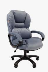 Кресло Chairman Home 434 Россия ткань Т-71 голубое (черный пластик)