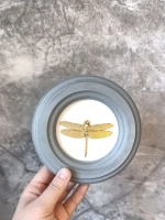 Панно 14 см. насекомые на стену для интерьера Стрекоза