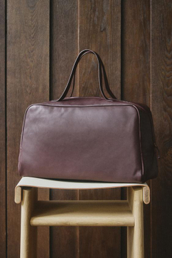 ZARA HOME КОЖАНАЯ ДОРОЖНАЯ СУМКА, БОРДОВЫЙ