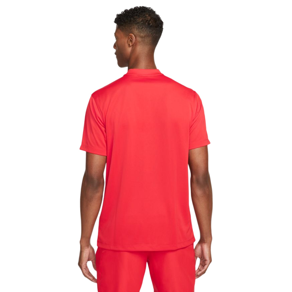Мужское теннисное поло Nike Men's Court Dri-Fit Blade Solid Polo - красный