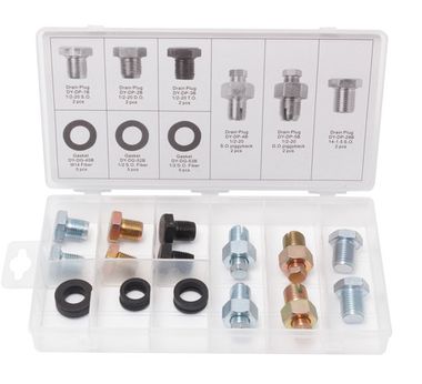 Набор маслосливных пробок с шайбами, 27пр. в пластиковом органайзере Forsage F-01Z0253