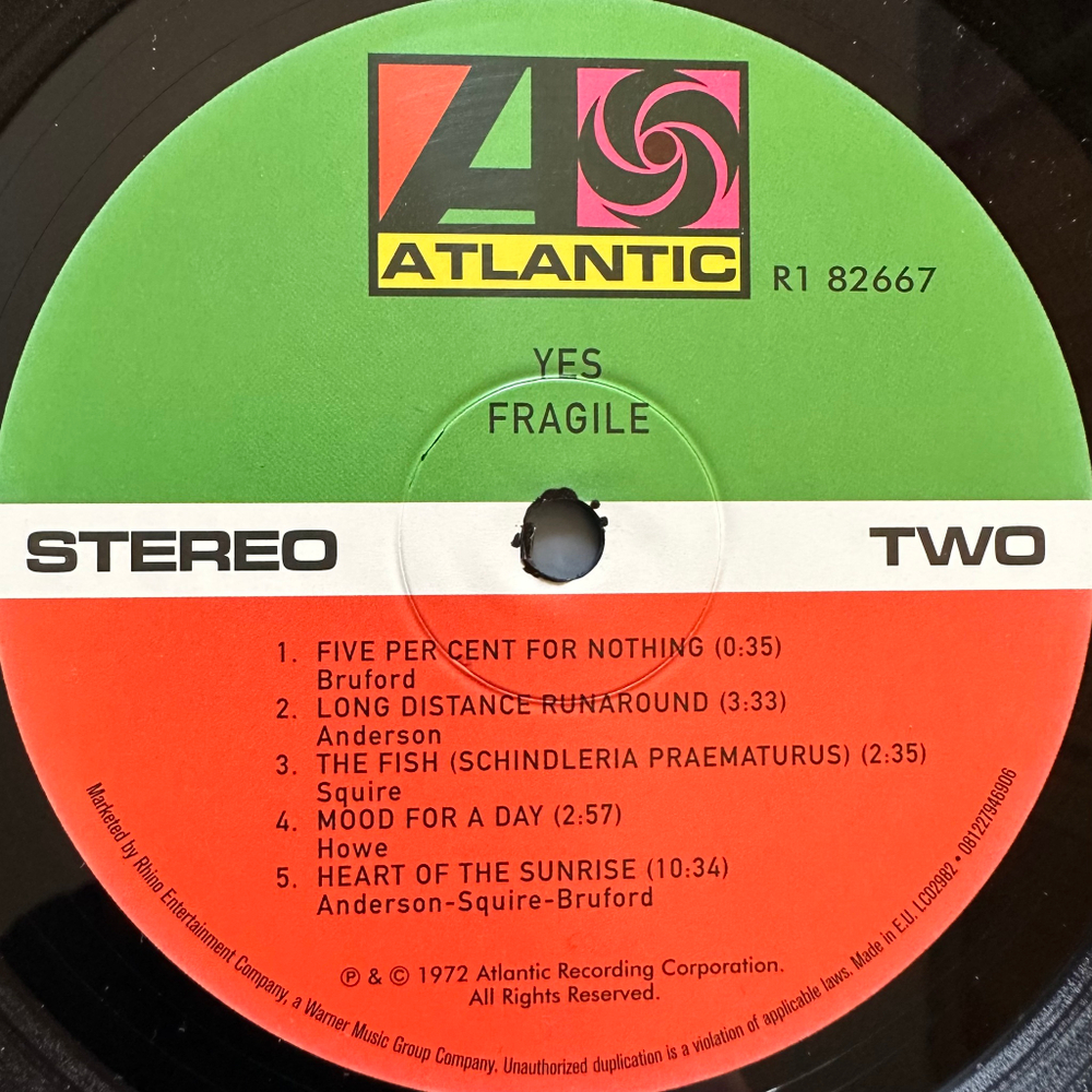 Yes ‎– Fragile (Европа 2016г.)